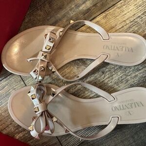Valentino Rockstud Rubber Jelly Slipper